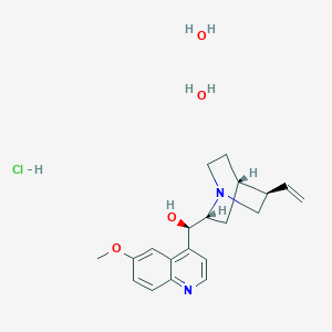 molecular formula C20H29ClN2O4 B8253987 (R)-[(2R,4S,5R)-5-ethenyl-1-azabicyclo[2.2.2]octan-2-yl]-(6-methoxyquinolin-4-yl)methanol;dihydrate;hydrochloride 