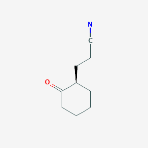 molecular formula C9H13NO B8253998 3-[(R)-2-Oxocyclohexyl]propanenitrile 