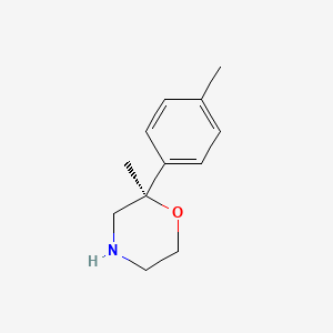 molecular formula C12H17NO B8254003 (2R)-2-methyl-2-(4-methylphenyl)morpholine 