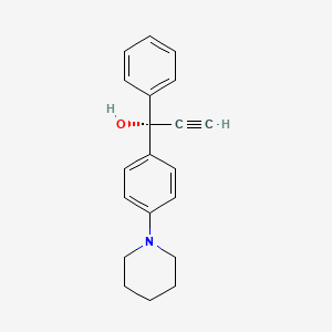 molecular formula C20H21NO B8254048 (1S)-1-phenyl-1-(4-piperidin-1-ylphenyl)prop-2-yn-1-ol 