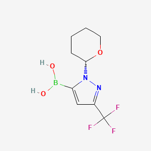 [2-[(2S)-oxan-2-yl]-5-(trifluoromethyl)pyrazol-3-yl]boronic acid