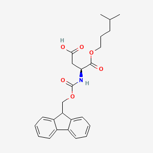 molecular formula C25H29NO6 B8254138 (3S)-3-(9H-fluoren-9-ylmethoxycarbonylamino)-4-(4-methylpentoxy)-4-oxobutanoic acid 