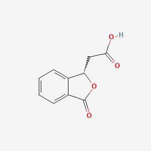 molecular formula C10H8O4 B8254208 2-[(1S)-3-oxo-1H-2-benzofuran-1-yl]acetic acid 