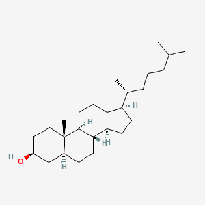 molecular formula C27H48O B8254243 (3S,5S,8R,9S,10S,14S,17R)-10,13-dimethyl-17-[(2R)-6-methylheptan-2-yl]-2,3,4,5,6,7,8,9,11,12,14,15,16,17-tetradecahydro-1H-cyclopenta[a]phenanthren-3-ol 