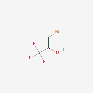 molecular formula C3H4BrF3O B8254277 (R)-3-Bromo-1,1,1-trifluoropropan-2-ol 