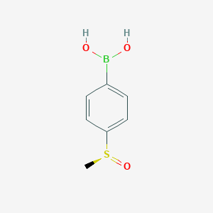 molecular formula C7H9BO3S B8254360 [4-[(S)-methylsulfinyl]phenyl]boronic acid 