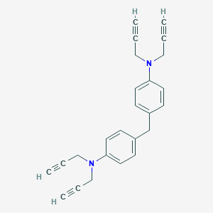 molecular formula C25H22N2 B8254443 N,N,N',N'-tetra propargyl-p,p'-diamino diphenyl methane 