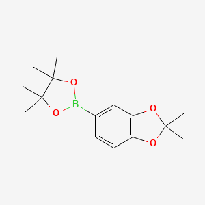 2-(2,2-Dimethyl-1,3-benzodioxol-5-yl)-4,4,5,5-tetramethyl-1,3,2-dioxaborolane