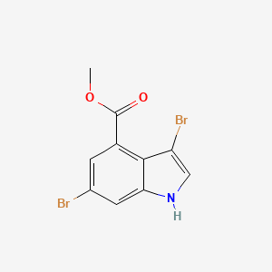 molecular formula C10H7Br2NO2 B8254534 methyl 3,6-dibromo-1H-indole-4-carboxylate 