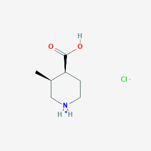 molecular formula C7H14ClNO2 B8254542 cis-4-Carboxy-3-methylpiperidinium chloride 