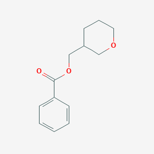 molecular formula C13H16O3 B8254564 2h-Pyran-3-methanol, tetrahydro-, 3-benzoate, (3r)- 