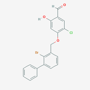 4-((2-Bromo-[1,1'-biphenyl]-3-yl)methoxy)-5-chloro-2-hydroxybenzaldehyde