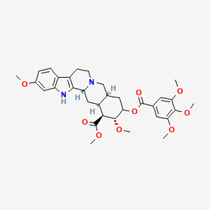 methyl (1R,15S,18R,19S,20S)-6,18-dimethoxy-17-(3,4,5-trimethoxybenzoyloxy)-3,13-diazapentacyclo[11.8.0.0^{2,10}.0^{4,9}.0^{15,20}]henicosa-2(10),4(9),5,7-tetraene-19-carboxylate