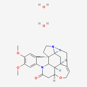 molecular formula C23H30N2O6 B8254633 (4aR,5aS,8aR,15aS,15bR)-10,11-dimethoxy-4a,5,5a,7,8,13a,15,15a,15b,16-decahydro-2H-4,6-methanoindolo[3,2,1-ij]oxepino[2,3,4-de]pyrrolo[2,3-h]quinolin-14-one;dihydrate 
