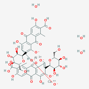 aluminum;calcium;7-carboxy-4,6-dihydroxy-8-methyl-9,10-dioxo-2-[(2R,3R,4R,5S,6R)-3,4,5-trihydroxy-6-(hydroxymethyl)oxan-2-yl]anthracene-1,3-diolate;hydroxide;trihydrate