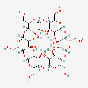 molecular formula C36H60O30 B8254718 (1S,3R,6S,8R,11S,13R,16S,18R,21S,23R,26S,28R,31R,33R,35R,37R,39R,41R)-5,10,15,20,25,30-hexakis(hydroxymethyl)-2,4,7,9,12,14,17,19,22,24,27,29-dodecaoxaheptacyclo[26.2.2.23,6.28,11.213,16.218,21.223,26]dotetracontane-31,32,33,34,35,36,37,38,39,40,41,42-dodecol 