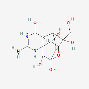 3-Amino-5,12,13,14-tetrahydroxy-14-(hydroxymethyl)-8,10-dioxa-2-aza-4-azoniatetracyclo[7.3.1.17,11.01,6]tetradec-3-en-9-olate