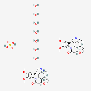(4aR,5aS,8aR,15aS,15bR)-10,11-dimethoxy-4a,5,5a,7,8,13a,15,15a,15b,16-decahydro-2H-4,6-methanoindolo[3,2,1-ij]oxepino[2,3,4-de]pyrrolo[2,3-h]quinolin-14-one;sulfuric acid;heptahydrate