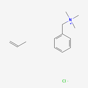 molecular formula C13H22ClN B8254857 Benzyl(trimethyl)azanium;prop-1-ene;chloride 