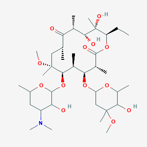 6-(4-Dimethylamino-3-hydroxy-6-methyl-tetrahydro-pyran-2-yloxy)-14-ethyl-12,13-dihydroxy-4-(5-hydroxy-4-methoxy-4,6-dimethyl-tetrahydro-pyran-2-yloxy)-7-methoxy-3,5,7,9,11,13-hexamethyl-oxacyclotetradecane-2,10-dione