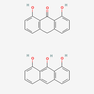 molecular formula C28H20O6 B8254905 anthracene-1,8,9-triol;1,8-dihydroxy-10H-anthracen-9-one 