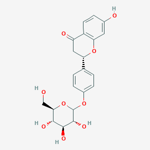 molecular formula C21H22O9 B8254963 (2S)-7-hydroxy-2-[4-[(3R,4S,5S,6R)-3,4,5-trihydroxy-6-(hydroxymethyl)tetrahydropyran-2-yl]oxyphenyl]chroman-4-one 