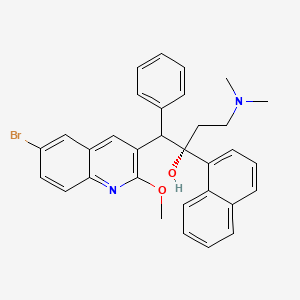 molecular formula C32H31BrN2O2 B8254969 (2S)-1-(6-bromo-2-methoxyquinolin-3-yl)-4-(dimethylamino)-2-naphthalen-1-yl-1-phenylbutan-2-ol 