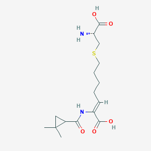 (Z)-7-[(2R)-2-amino-2-carboxyethyl]sulfanyl-2-[(2,2-dimethylcyclopropanecarbonyl)amino]hept-2-enoic acid