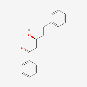 molecular formula C17H18O2 B8255026 1-Pentanone, 3-hydroxy-1,5-diphenyl-, (3S)- CAS No. 163086-00-8