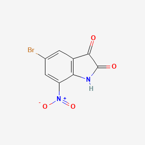 molecular formula C8H3BrN2O4 B8255066 5-Bromo-7-nitroindoline-2,3-dione 