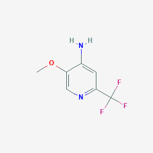 molecular formula C7H7F3N2O B8255067 4-Amino-5-methoxy-2-(trifluoromethyl)pyridine 