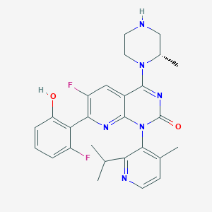 (1R)-6-Fluoro-7-(2-fluoro-6-hydroxyphenyl)-1-(2-isopropyl-4-methylpyridin-3-yl)-4-((S)-2-methylpiperazin-1-yl)pyrido[2,3-d]pyrimidin-2(1H)-one