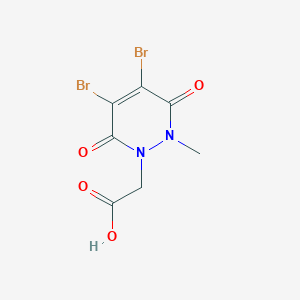 2-(4,5-Dibromo-2-methyl-3,6-dioxo-3,6-dihydropyridazin-1(2h)-yl)acetic acid