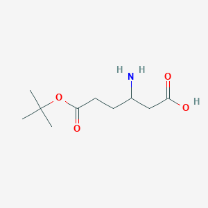 molecular formula C10H19NO4 B8255110 3-Amino-6-[(2-methylpropan-2-yl)oxy]-6-oxohexanoic acid 