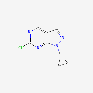 molecular formula C8H7ClN4 B8255112 6-Chloro-1-cyclopropyl-1H-pyrazolo[3,4-d]pyrimidine 
