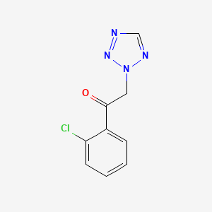 molecular formula C9H7ClN4O B8255123 1-(2-Chlorophenyl)-2-(2-tetrazolyl)ethanone 