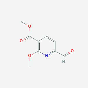 molecular formula C9H9NO4 B8255126 Methyl 6-Formyl-2-methoxynicotinate 