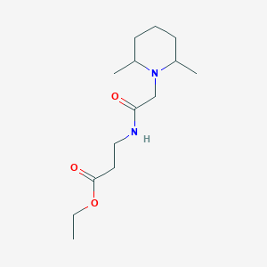 Ethyl 3-[2-(2,6-Dimethyl-1-piperidyl)acetamido]propanoate