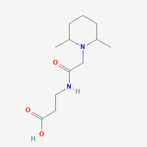 3-[2-(2,6-Dimethyl-1-piperidyl)acetamido]propanoic Acid