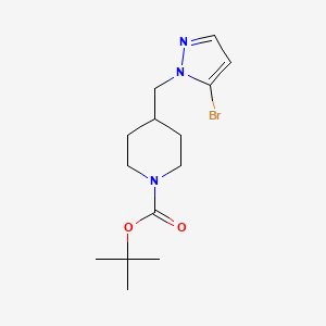 molecular formula C14H22BrN3O2 B8255167 1-Boc-4-[(5-bromo-1-pyrazolyl)methyl]piperidine 