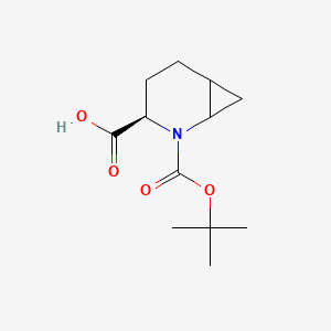 molecular formula C12H19NO4 B8255177 (3R)-2-(tert-butoxycarbonyl)-2-azabicyclo[4.1.0]heptane-3-carboxylic acid 