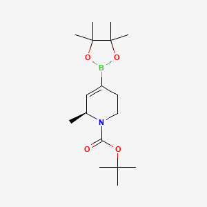 molecular formula C17H30BNO4 B8255181 (S)-1-Boc-6-methyl-1,2,3,6-tetrahydropyridine-4-boronic Acid Pinacol Ester 