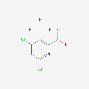 molecular formula C7H2Cl2F5N B8255202 4,6-Dichloro-2-(difluoromethyl)-3-(trifluoromethyl)pyridine 