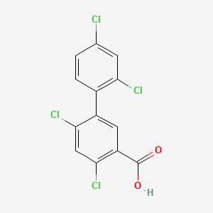 molecular formula C13H6Cl4O2 B8255203 2',4,4',6-Tetrachloro[1,1'-biphenyl]-3-carboxylic acid 