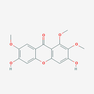 molecular formula C16H14O7 B8255230 3,6-Dihydroxy-1,2,7-trimethoxy-9H-xanthen-9-one CAS No. 916210-79-2