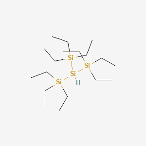molecular formula C18H46Si4 B8255335 Bis(triethylsilyl)silyl-triethylsilane 
