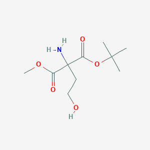 molecular formula C10H19NO5 B8255368 tert-Butyl methyl amino(2-hydroxyethyl)propanedioate 