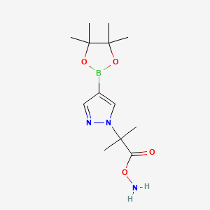 molecular formula C13H22BN3O4 B8255371 Amino 2-methyl-2-[4-(4,4,5,5-tetramethyl-1,3,2-dioxaborolan-2-yl)pyrazol-1-yl]propanoate 