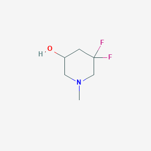 molecular formula C6H11F2NO B8255389 5,5-Difluoro-1-methylpiperidin-3-ol 