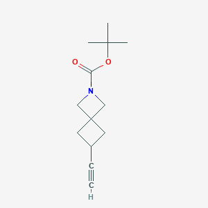 molecular formula C13H19NO2 B8255397 tert-Butyl 6-ethynyl-2-azaspiro[3.3]heptane-2-carboxylate 